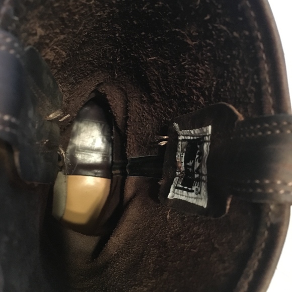 Frye Women Brown Leather Harness Motorcycle Boots - Picture 5 of 6